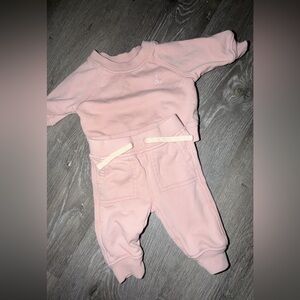 Baby Gap 0–3M Pink Sweatshirt & Jogger Set